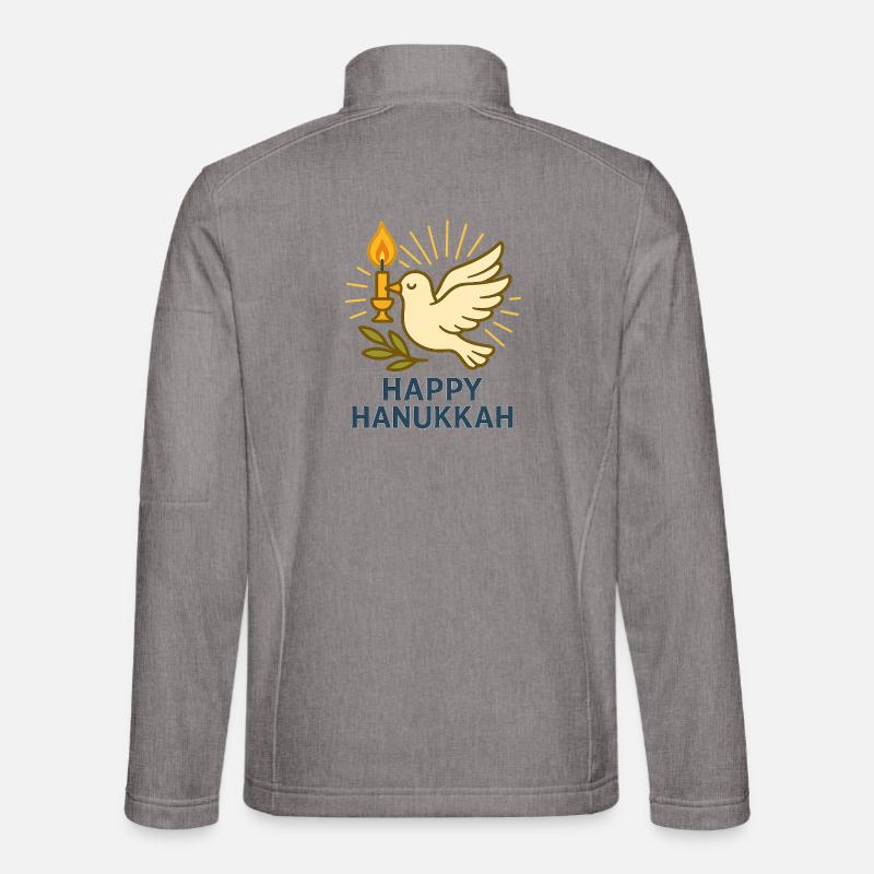 Pigeon de Hanoukka heureux colombe de la paix Veste en tissu softshell Unisexe