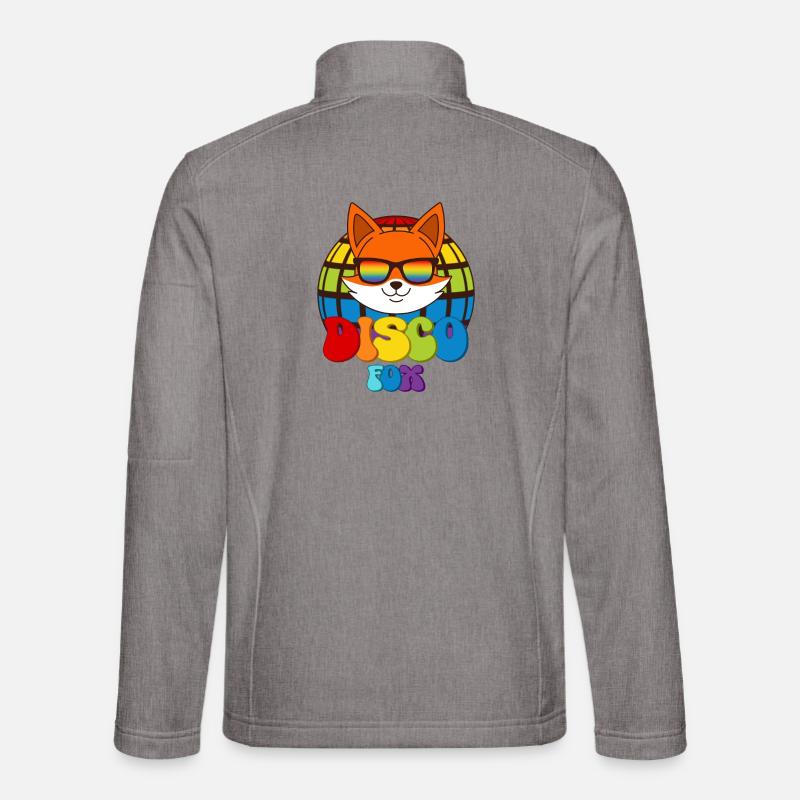 Disco Fox Discokugel Fuchs Sonnenbrille Discofox - Unisex Softshelljacke - Grau meliert