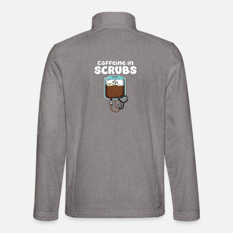 KOFFEIN IN PEELINGS - KRANKENSCHWESTER GESCHENK - Unisex Softshelljacke - Grau meliert