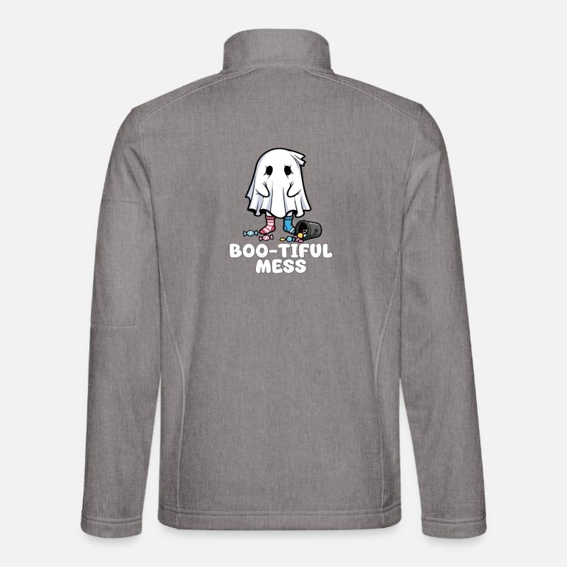 BOO-TIFUL CHAOS - GHOST HALLOWEEN - Unisex Softshelljacke - Grau meliert