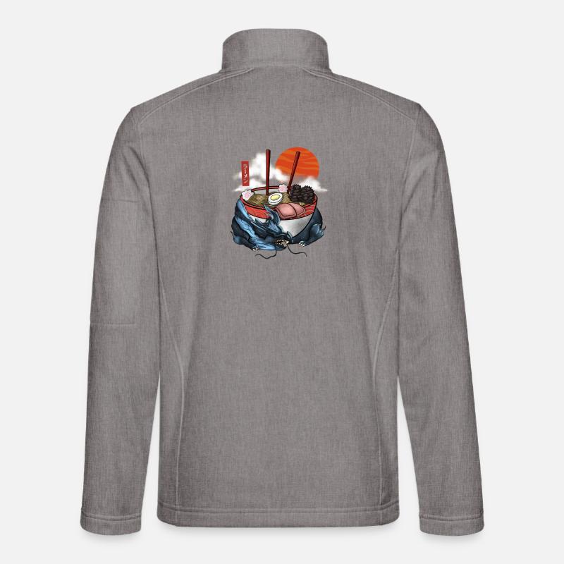 Dragon Ramen Japanisches Hemd - Unisex Softshelljacke - Grau meliert