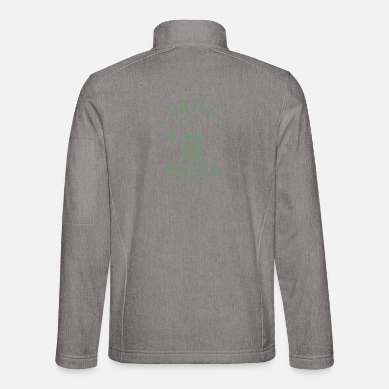 GRILL MASTER GRILL PARTY BEER Skull - Unisex Softshell Jacket - heather grey