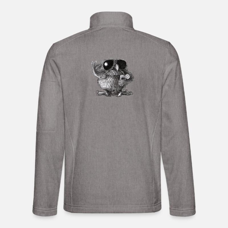 Coole Eule - Unisex Softshelljacke - Grau meliert