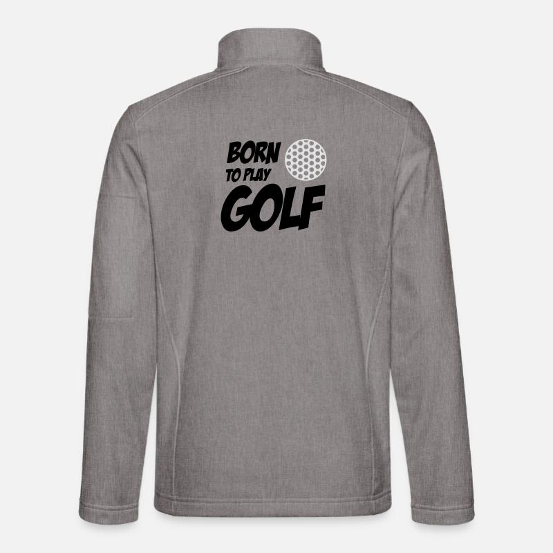 Born To Play Golf - Unisex Softshelljacke - Grau meliert
