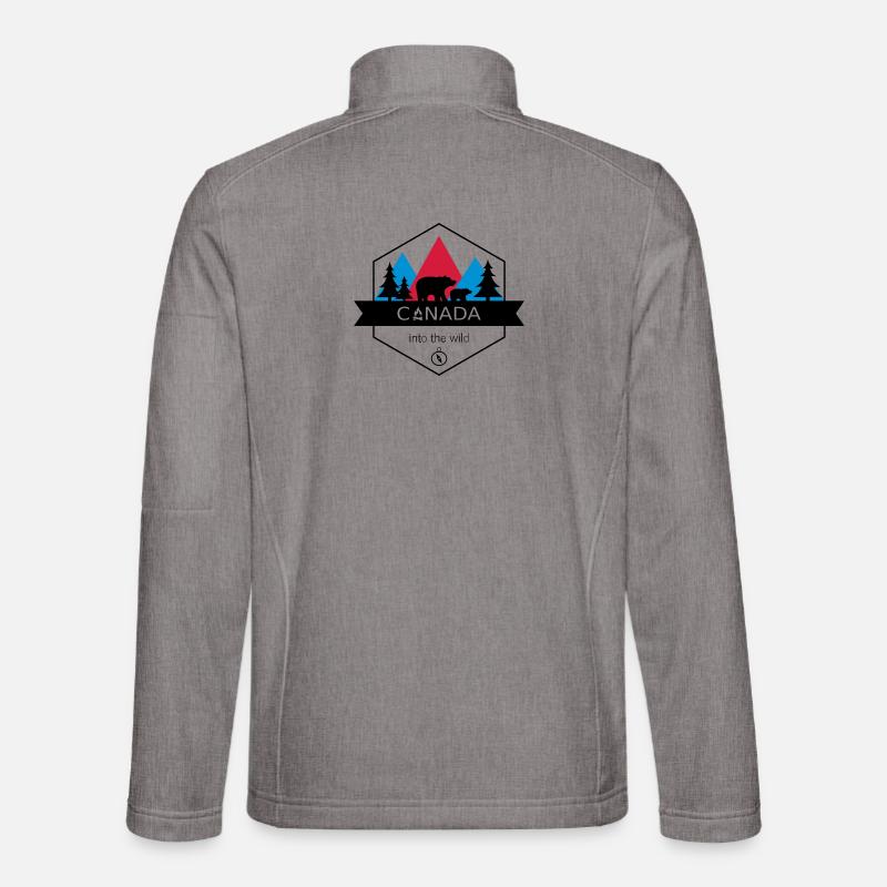 Canada Into the Wild with Bears and Forest Unisex Softshell Jacket