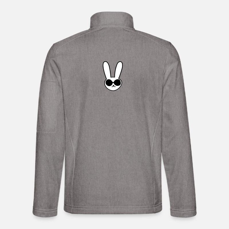 Cooler Hase - Unisex Softshelljacke - Grau meliert