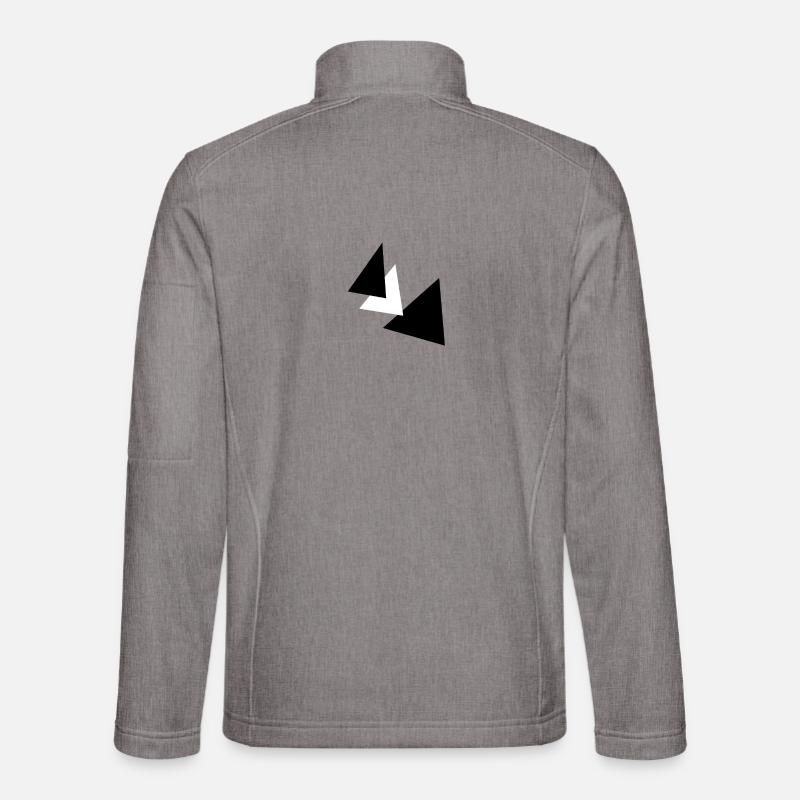 Abstrakt - Unisex Softshelljacke - Grau meliert