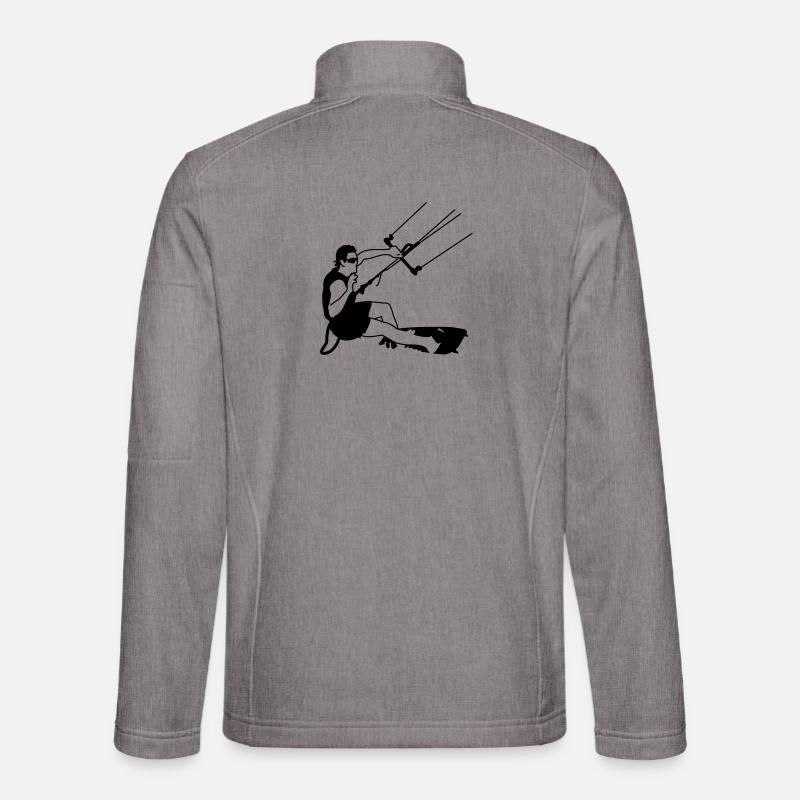 Kitesurfing - Unisex Softshelljacke - Grau meliert