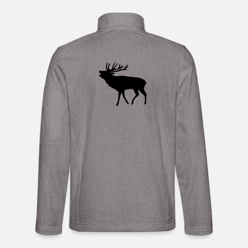 hirsch jäger jagd - Unisex Softshelljacke - Grau meliert