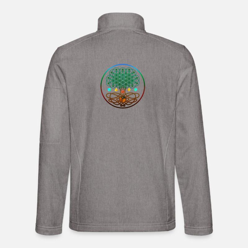 Baum des Lebens, Baum des Lebens, Heilige Geometrie Unisex Softshelljacke