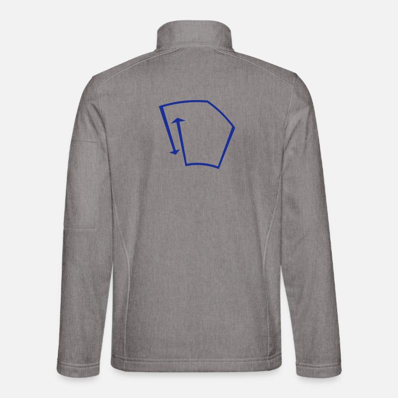 Pfeile blau Umweg - Unisex Softshelljacke - Grau meliert
