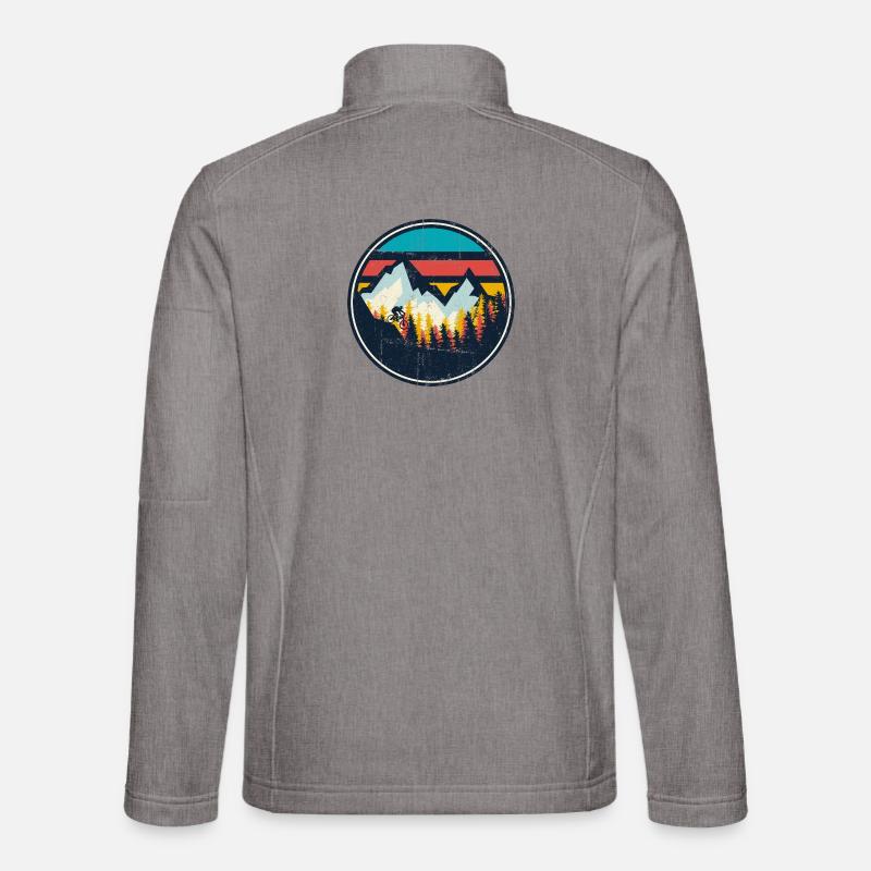 Mountain MTB Sunset Circle - Unisex Softshelljacke - Grau meliert