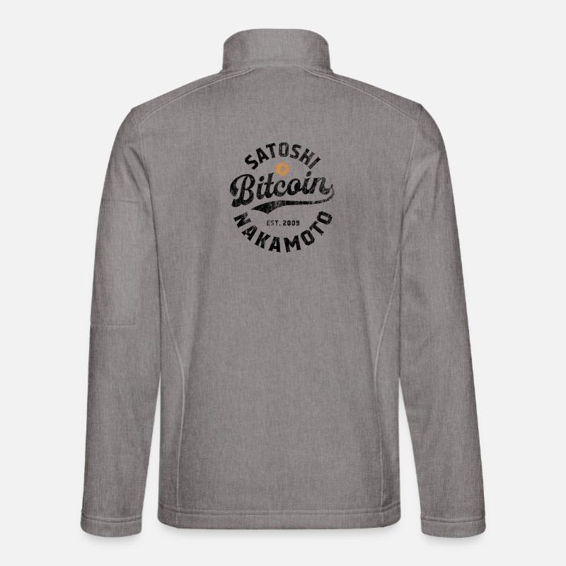 Bitcoin Satoshi Nakamoto - Unisex Softshelljacke - Grau meliert