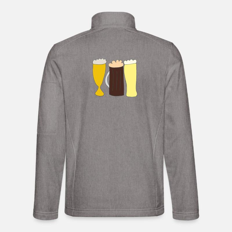 biersorten - Unisex Softshelljacke - Grau meliert