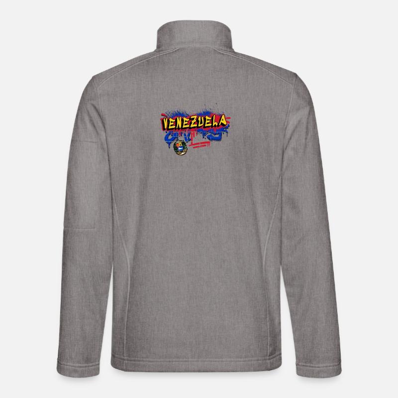 Design de drapeau graffiti du Venezuela Veste en tissu softshell Unisexe