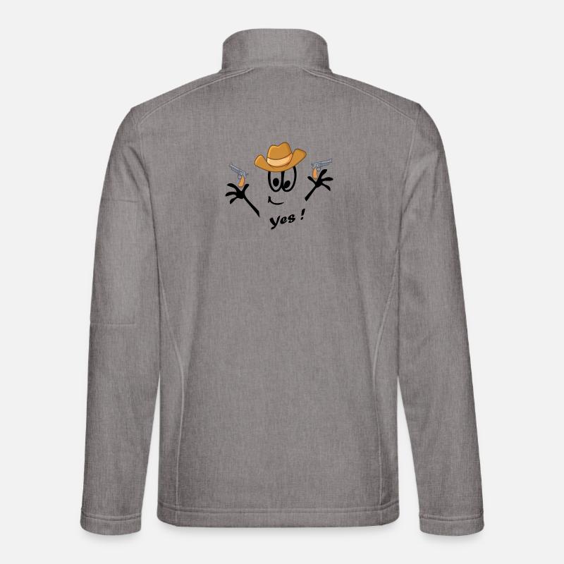 Cowboy, Karneval, Comic - Unisex Softshelljacke - Grau meliert