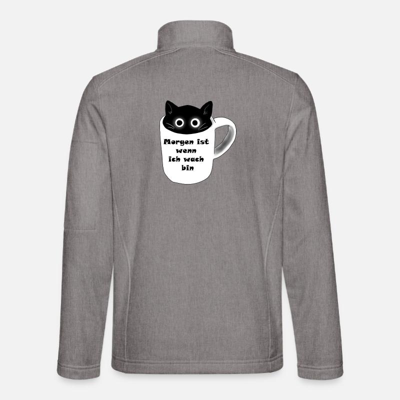 Morgen ist wenn ich wach bin - Unisex Softshelljacke - Grau meliert