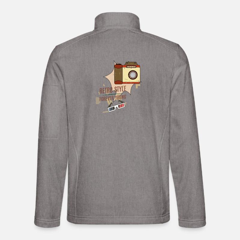 Retro Style - Unisex Softshell Jacket - heather grey