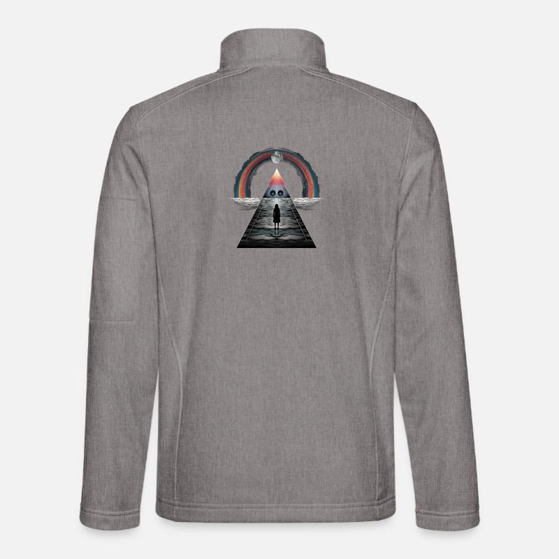 Regenbogenpyramide Mondlicht-Tango Zwielichtig - Unisex Softshelljacke - Grau meliert