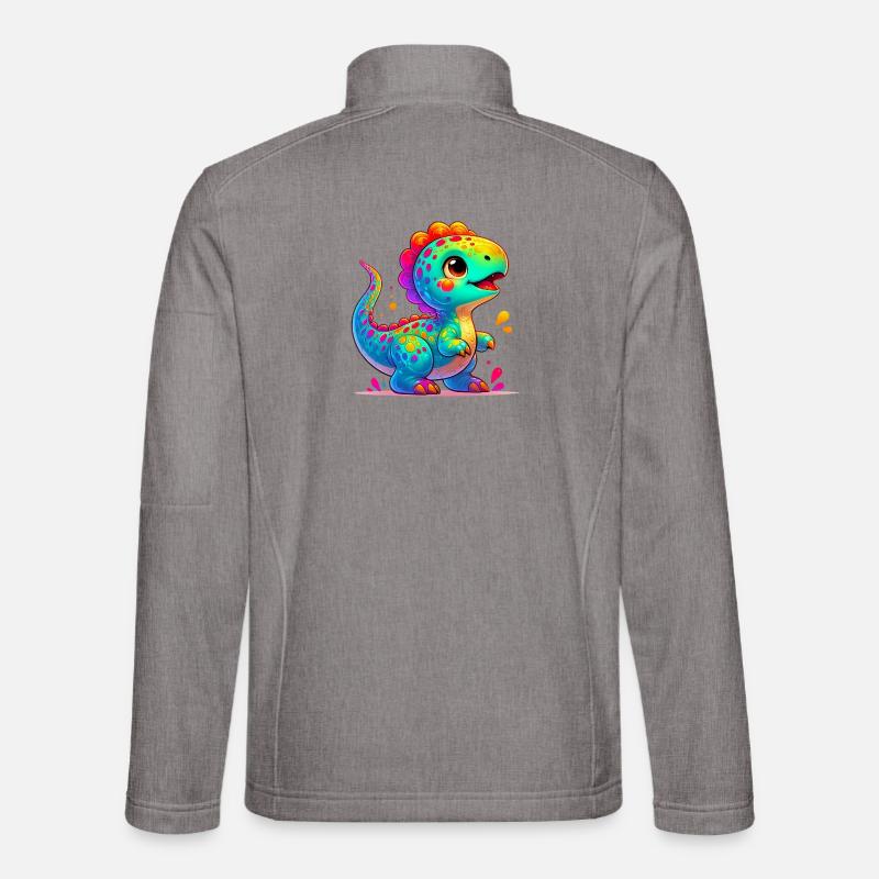 Dinosaur - Unisex Softshell Jacket - heather grey