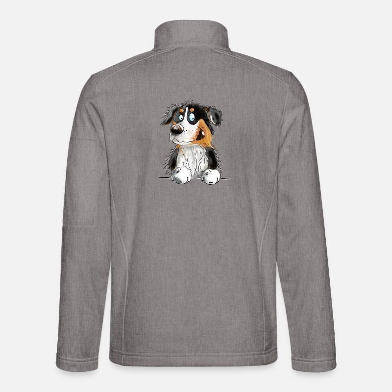 Funny Australian Shepherd Black Tri Unisex Softshelljacke