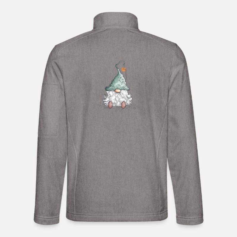 Gnome Dwarf Christmas Gnome Holidays - Unisex Softshell Jacket - heather grey