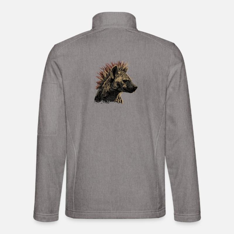 Hyäne Punkrock  - Unisex Softshelljacke - Grau meliert