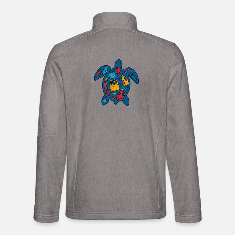 Eco-Friendly Turtle with Waste Art Unisex Softshell Jacket