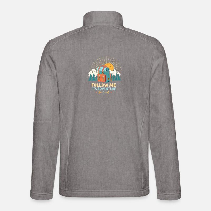 Backpack Hiking Adventure - Unisex Softshell Jacket - heather grey