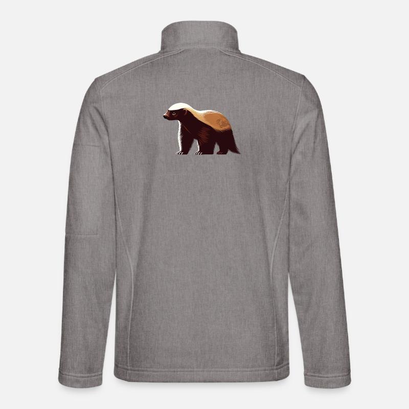 Honigdachs - Unisex Softshelljacke - Grau meliert