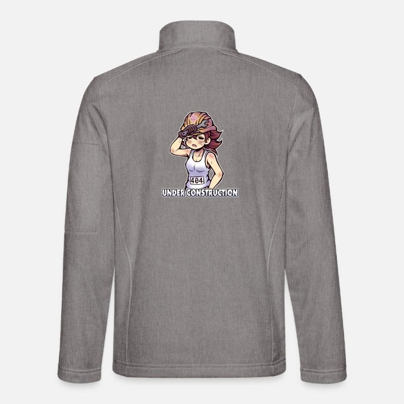 Under Construction - 404 - Unisex Softshelljacke - Grau meliert
