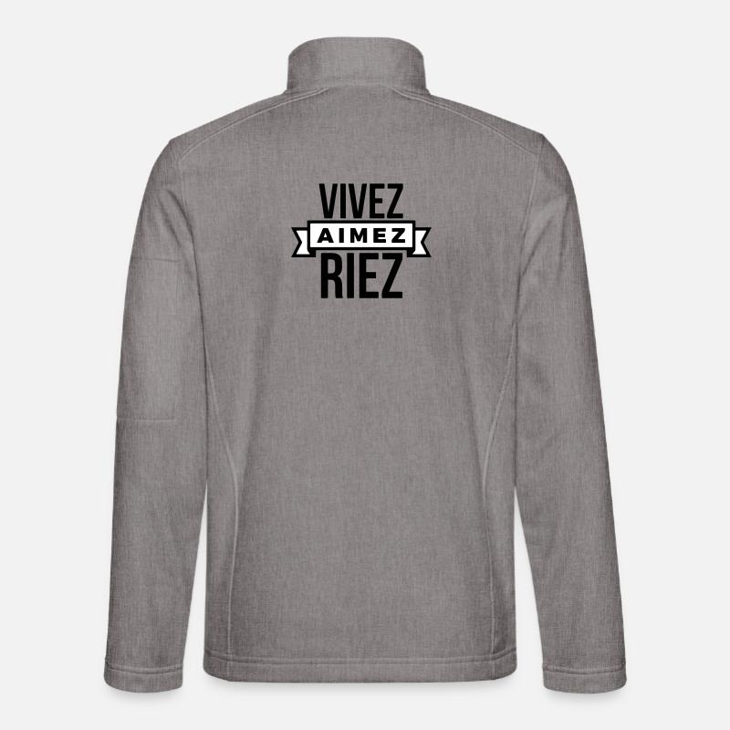 Live Love Laugh Positive Slogan - Customizable Unisex Softshell Jacket