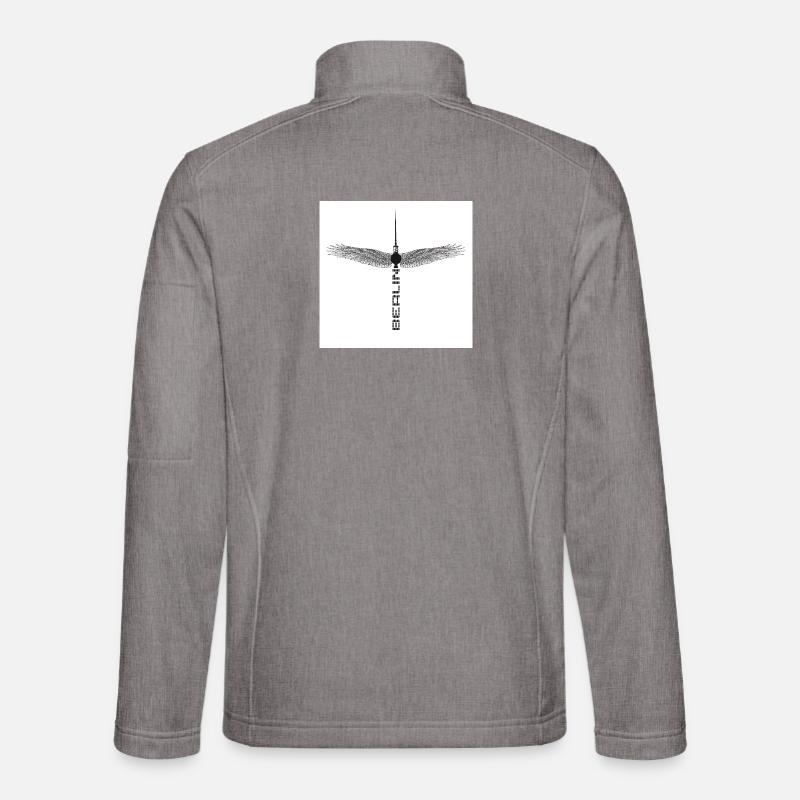 Berlin wings - Unisex Softshelljacke - Grau meliert