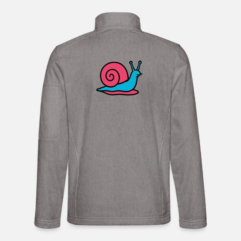 Snail Pop Art Gastropoden-Gemüsegarten - Unisex Softshelljacke - Grau meliert