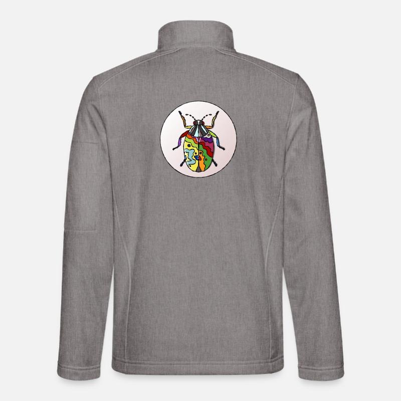 Lebender Regenbogenkäfer - Unisex Softshelljacke - Grau meliert