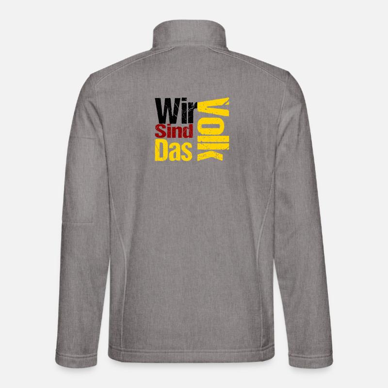 Wir_SInd_Das_Volk - Unisex Softshelljacke - Grau meliert