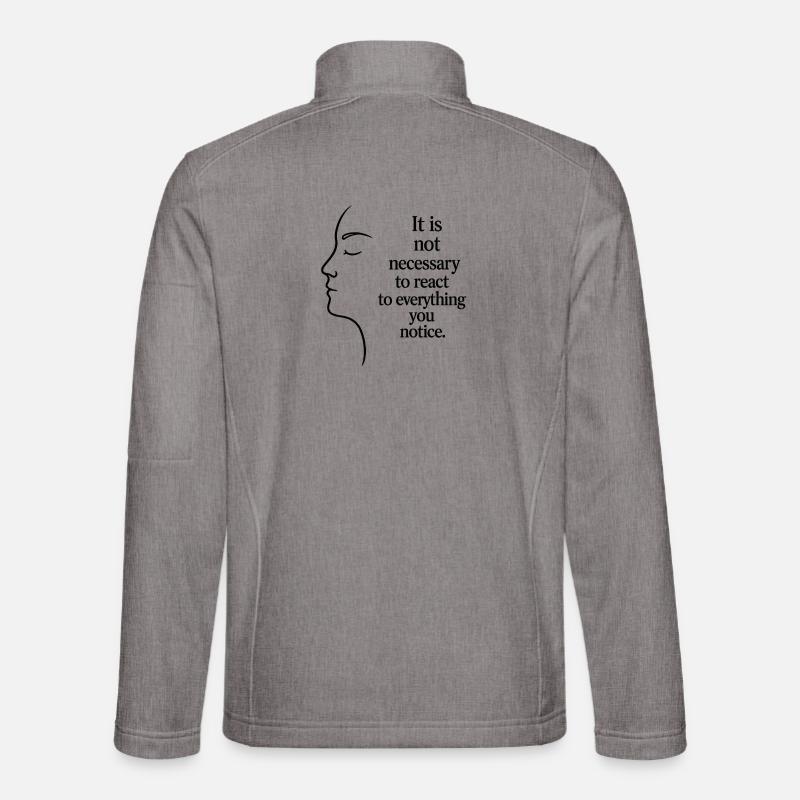 Beobachtung ohne Reaktion - Unisex Softshelljacke - Grau meliert