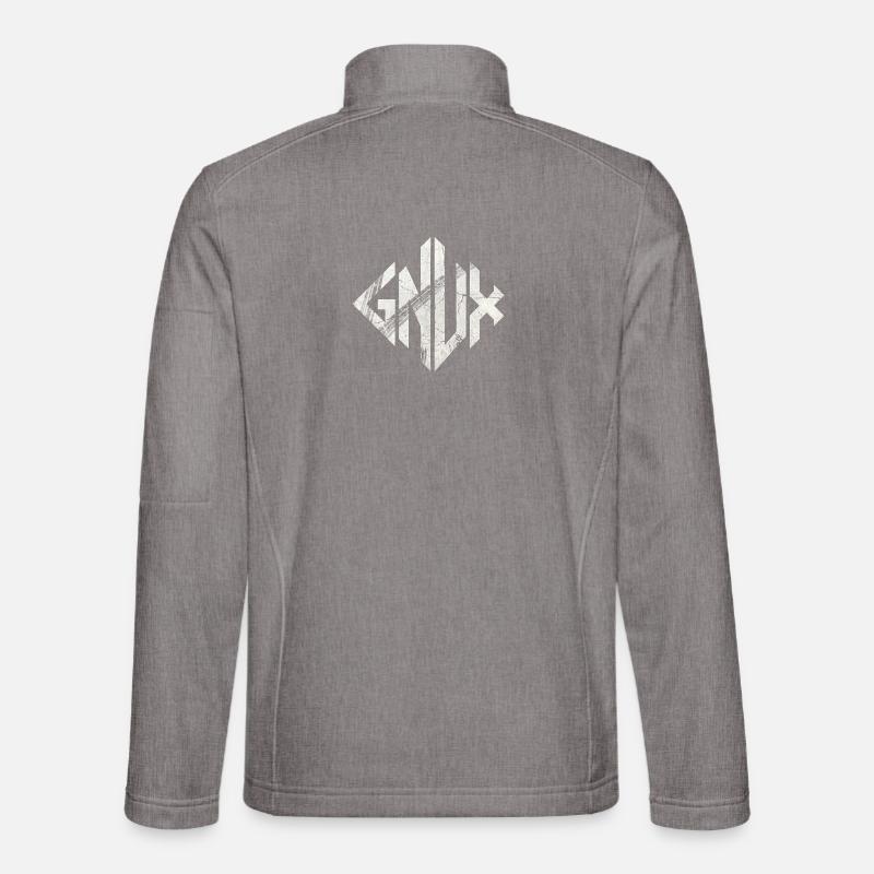 Geometric Marble Glyph - Unisex Softshell Jacket - heather grey