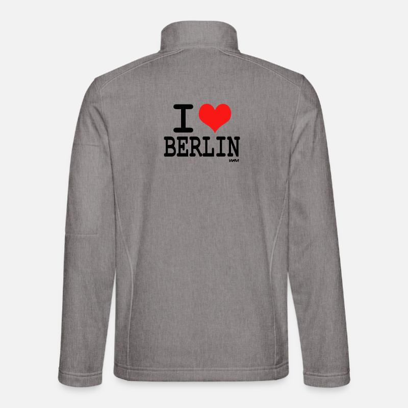 I love Berlin  - Unisex Softshelljacke - Grau meliert