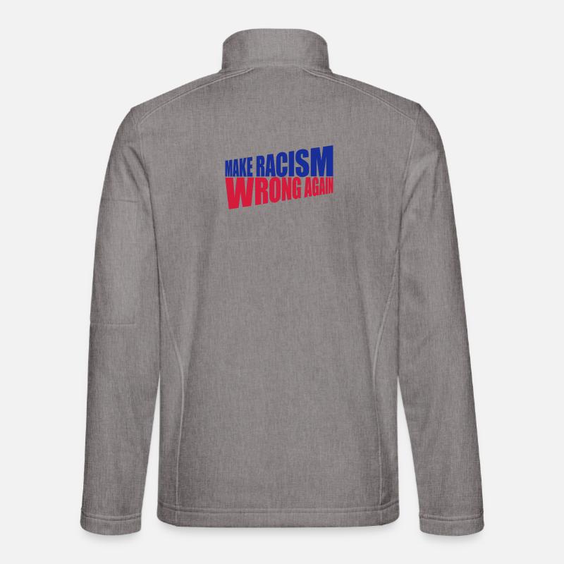 make racism wrong again - Unisex Softshell Jacket - heather grey