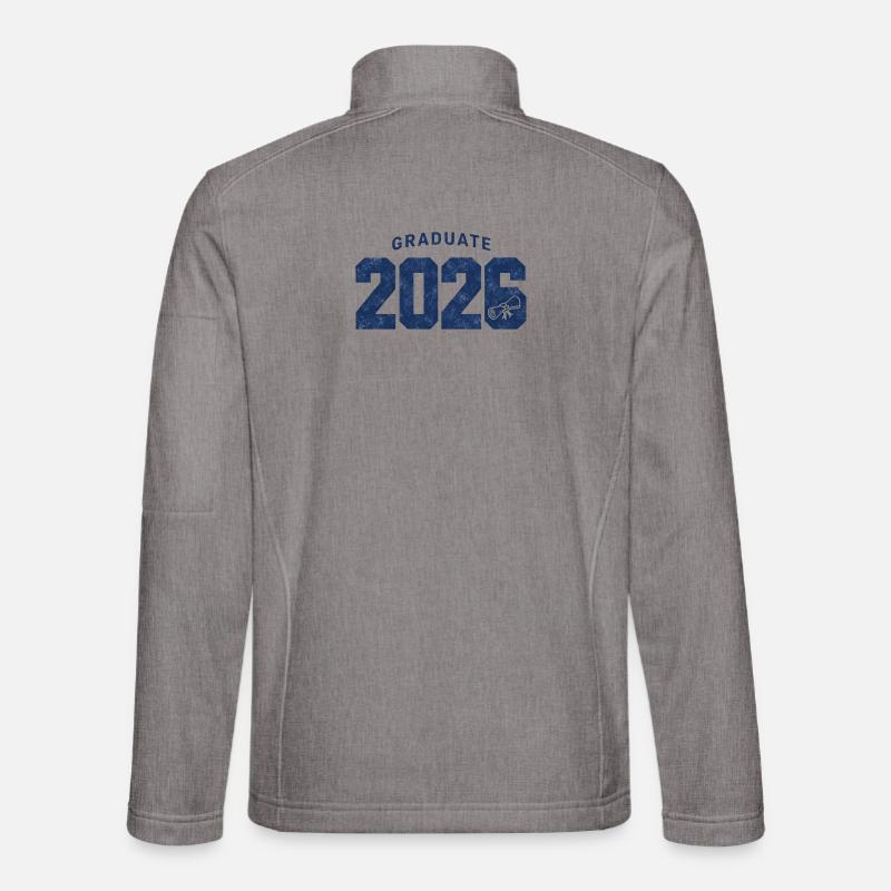 Abschluss 2026 – Vintage Diplomdesign - Unisex Softshelljacke - Grau meliert