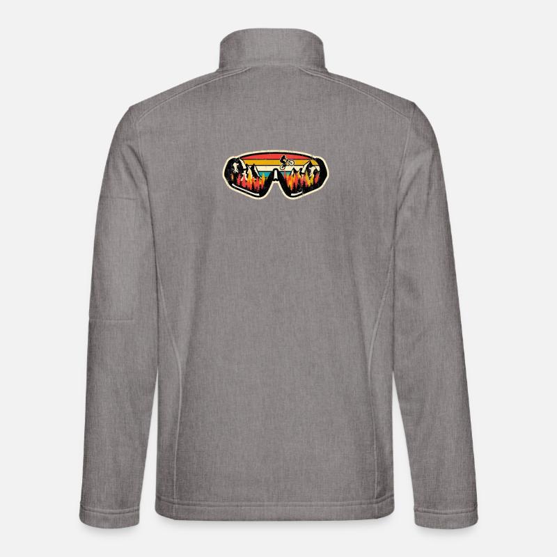 Retro MTB Sunset Schwimmbrille - Unisex Softshelljacke - Grau meliert