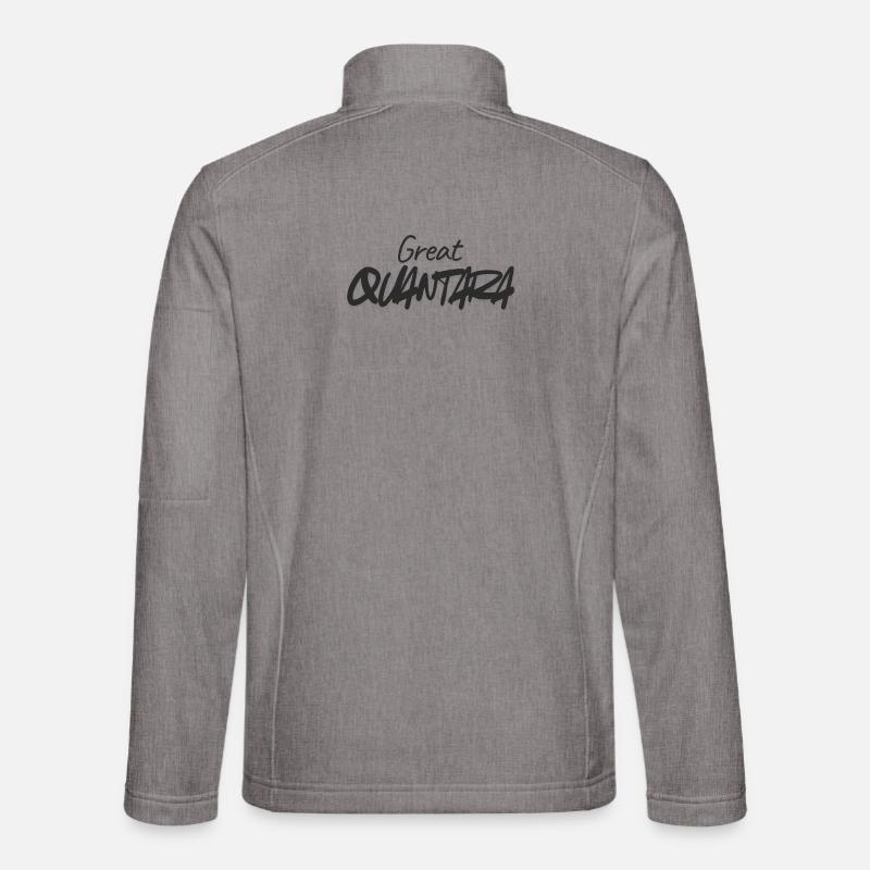 Great Quantity Graffiti Script - Unisex Softshell Jacket - heather grey
