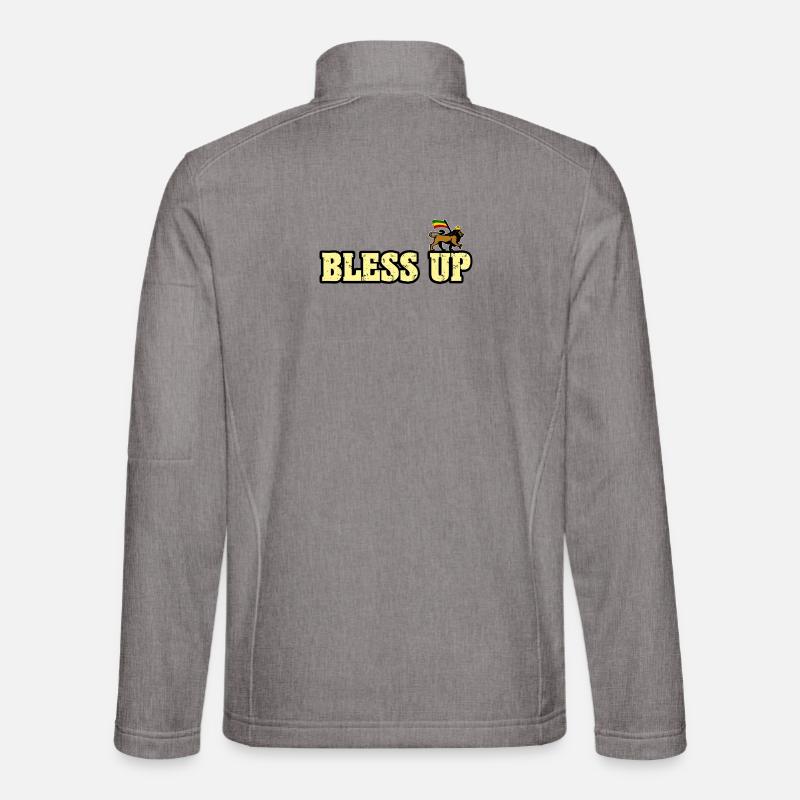 Dub Reggae Bless Up - Unisex Softshell Jacket - heather grey