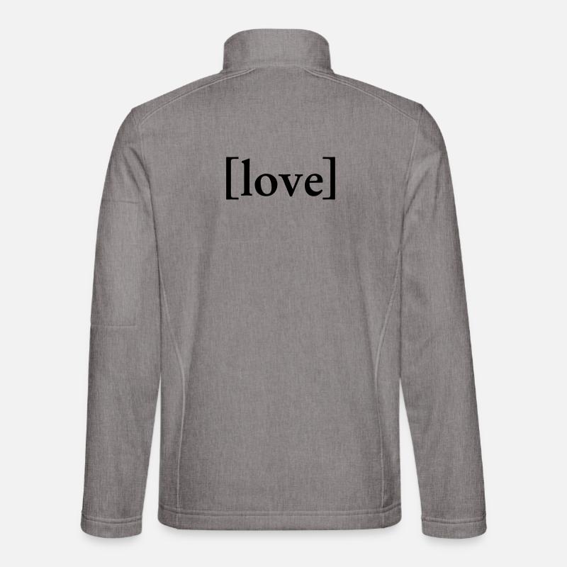 Love - Unisex Softshell Jacket - heather grey