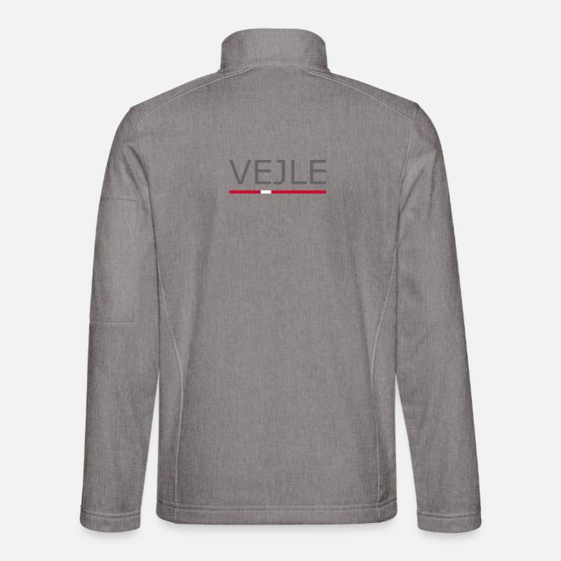 Vejle - Denmark Flag - Dänemark - Unisex Softshell Jacket - heather grey
