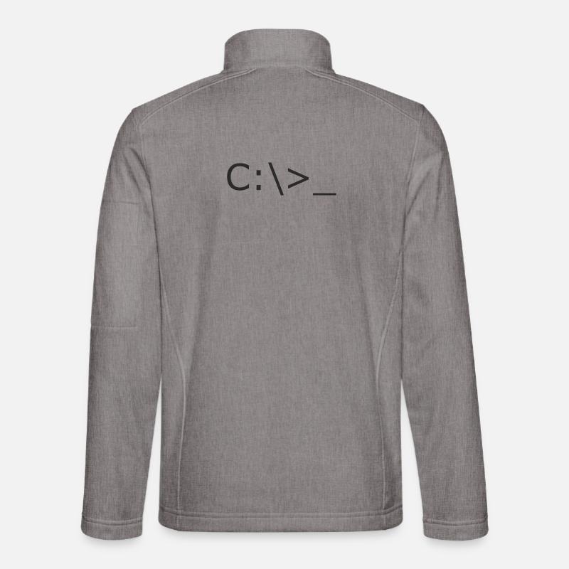 cdoppelpunkt C:\_> - Unisex Softshelljacke - Grau meliert