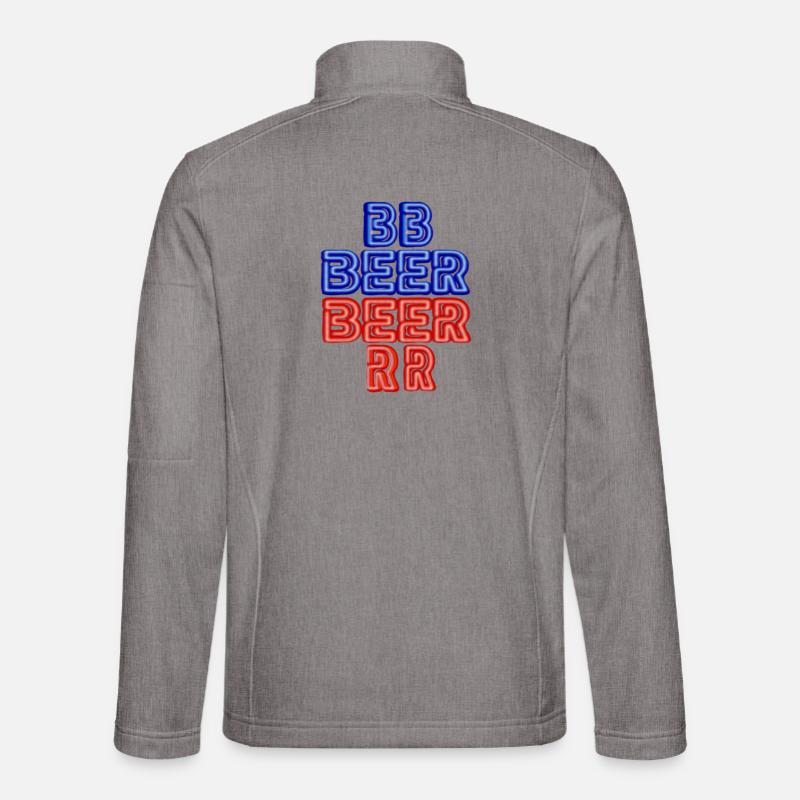 BIER - Unisex Softshelljacke - Grau meliert