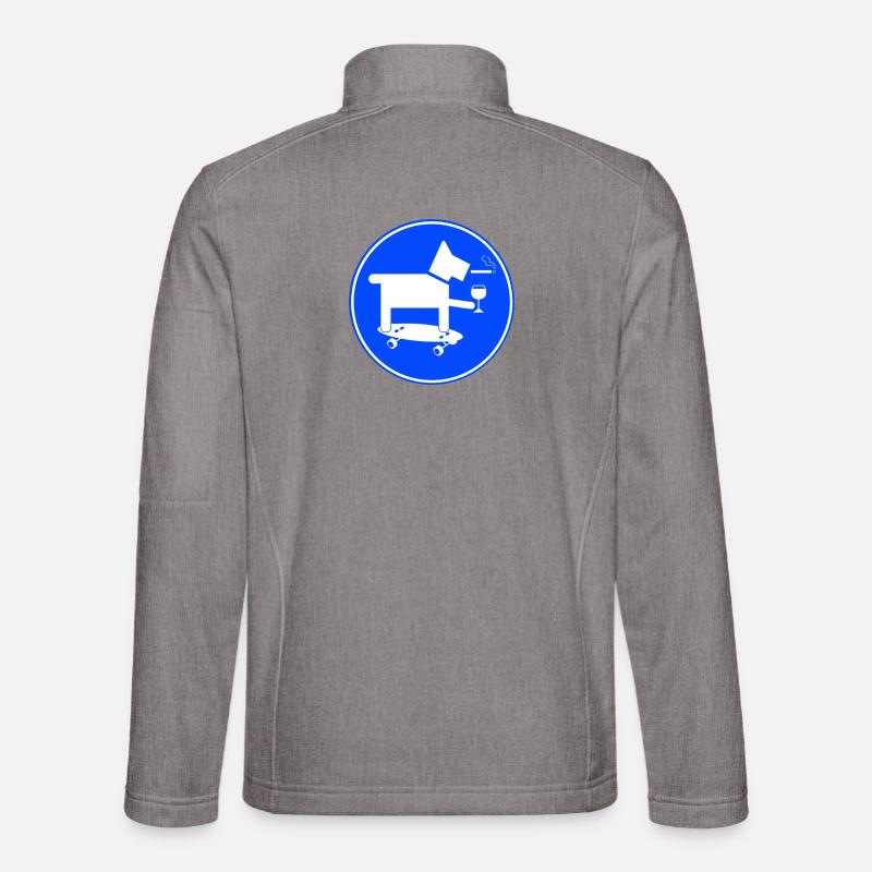 Skateboard Dog - Unisex Softshell Jacket - heather grey