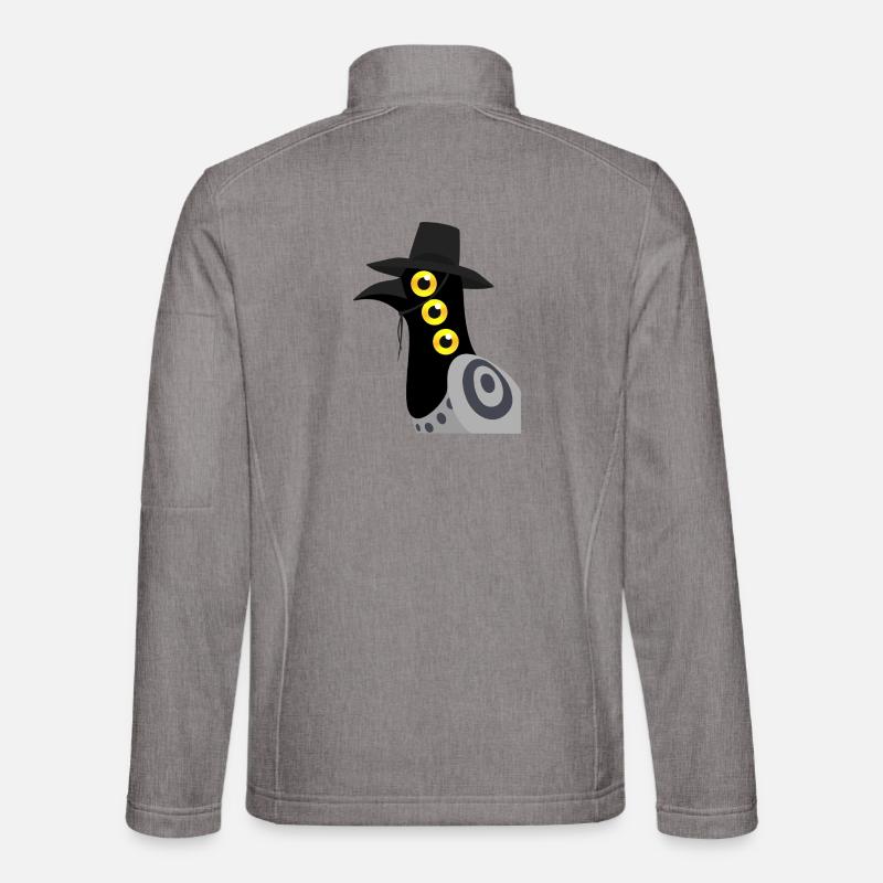 Dämonischer Vogel - Unisex Softshelljacke - Grau meliert